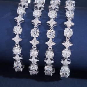 Star Tennis Bracelet  Moissanite