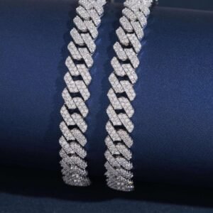 8mm  Moissanite Cuban Bracelet